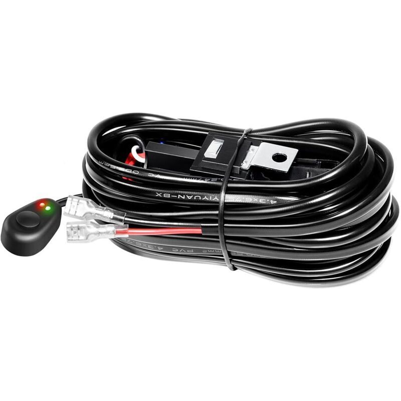 Kit Faisceau Relais Phare H4 12V Pour Voiture - Avec Relais Et Interrupteur, étanche, Puissance 80A