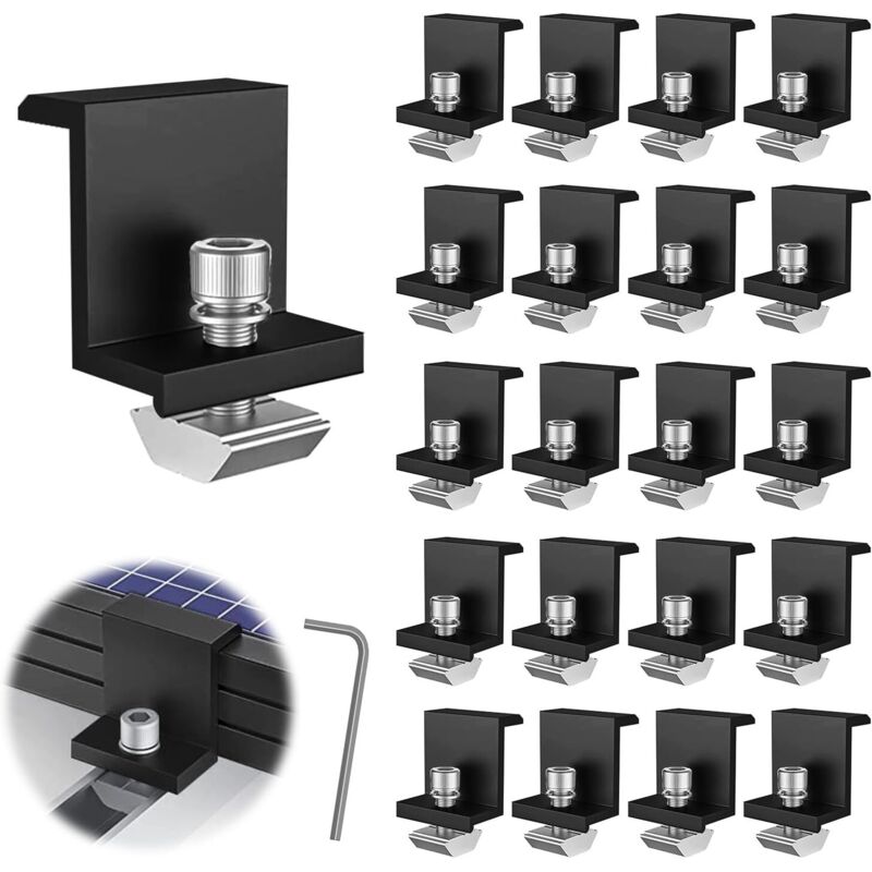 Xlwens 6 Pièces Kit De Support De Panneau Solaire 30mm,30 Mm