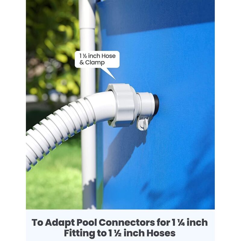 Kit D'adaptation De Tuyau De Piscine - 2 Pièces + Ruban - Conversion 60mm/47mm - Pour Pompe Filtre Intex 4560, 58254 - 12