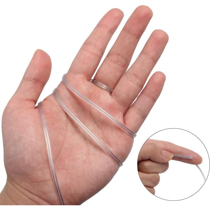 Parallelower 2 Pièces 5m Fil Électrique Transparent Câble D'extension à 2 Conducteurs Rallonge Electrique Rallonge Avec Euro Fiche Pour Lumière LED Et Petit Electriques 220V