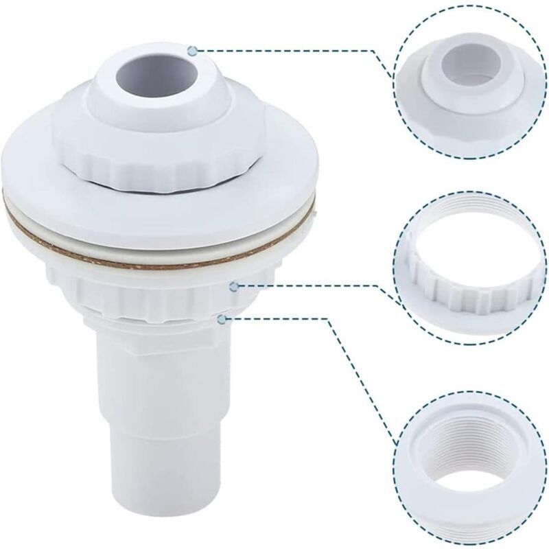Buse De Retour Pour Piscine Hors-sol - Avec Globe Oculaire Réglable - Filetage 38/32 Mm - Matériau ABS - Pour Circulation Et Filtration