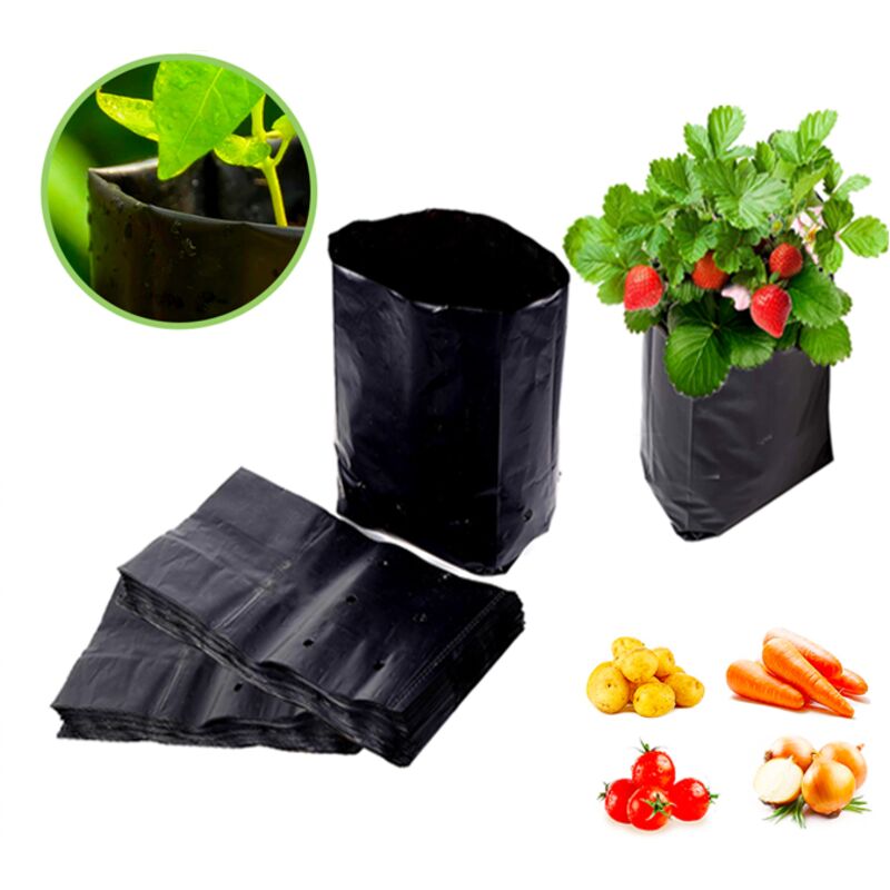 20 Sacs De Culture épais Pour Jardin - Pots De Semis Réutilisables, Trous D'aération - Taille 50x50 Cm