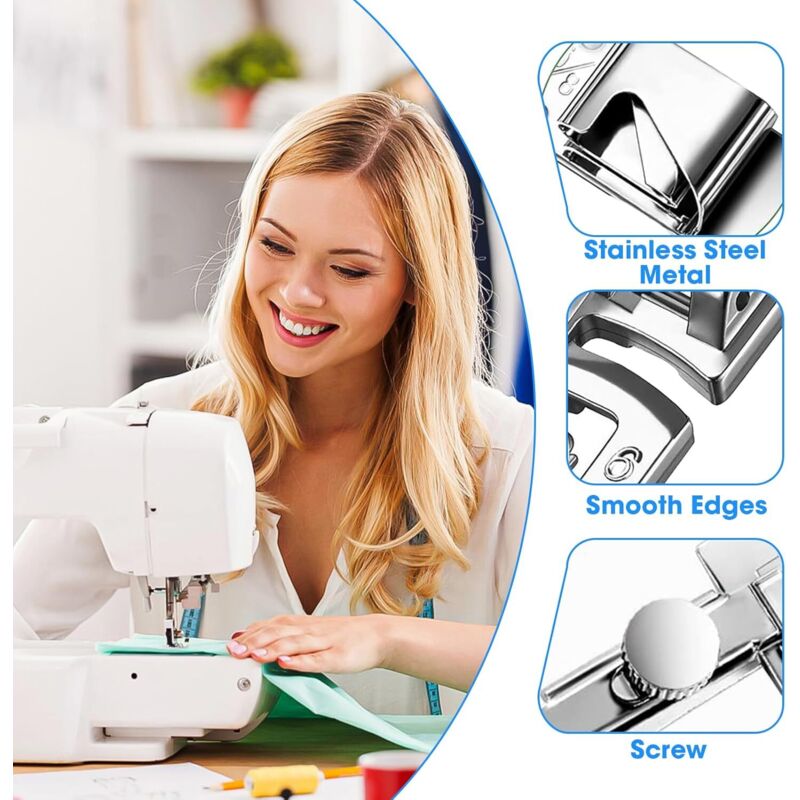6 Pcs Pied-de-Biche Pour Machine à Coudre Pied-de-Biche 4/8 6/8 8/8 Po Ourlet Roulé Pied-de-Biche 3/4/6mm Pour Frère Singer Janome Toyota Kenmore