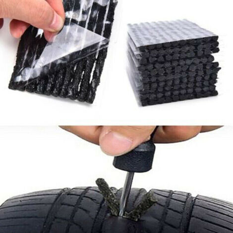 Kit De Réparation Pneu 50 Mèches - Pour Réparer Crevaison Rapide Voiture, Moto, Tondeuse (pneus Tubeless)