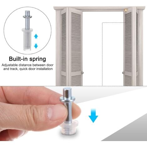 Kit De Réparation De Porte Pliable 6 Pièces Avec Pivots De 0,95 Cm