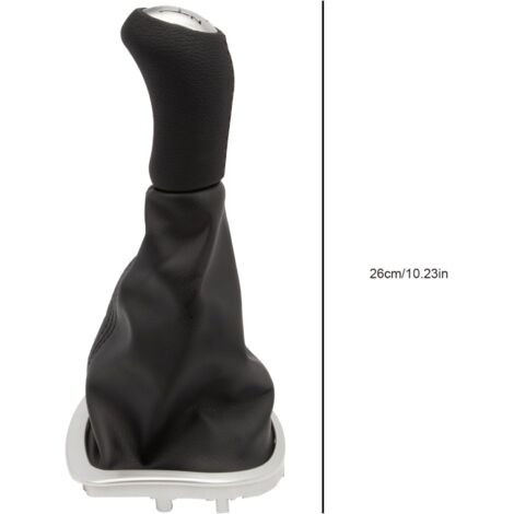 Pommeau De Levier De Vitesses Pour Renault Clio 3, Megane, Twingo, Etc. - 5 Vitesses, Cuir Et Chrome - Compatible Avec Références OEM