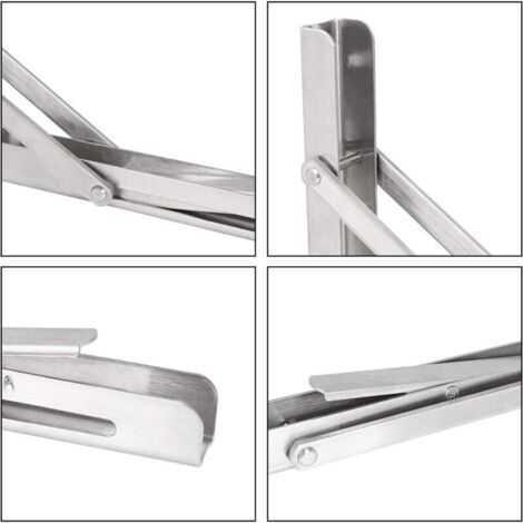 Equerre pliable Équerres pour Étagères, Lot de 2 Pcs Support d'étagère ...