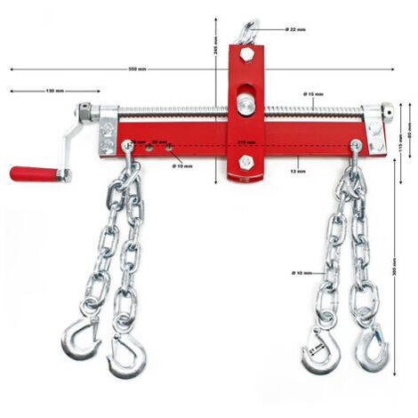 Équilibreur Pour Grue D'atelier - Capacité 900 Kg - Chaîne 30 Cm - Neuf Rouge