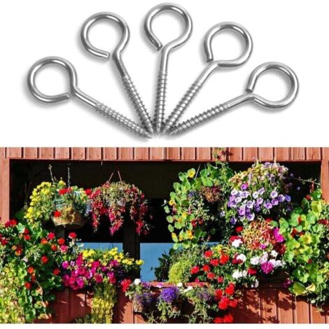 12 Pcs M6×80mm Crochets à Oeil Vis Avec Tubes D'expansion, Crochets