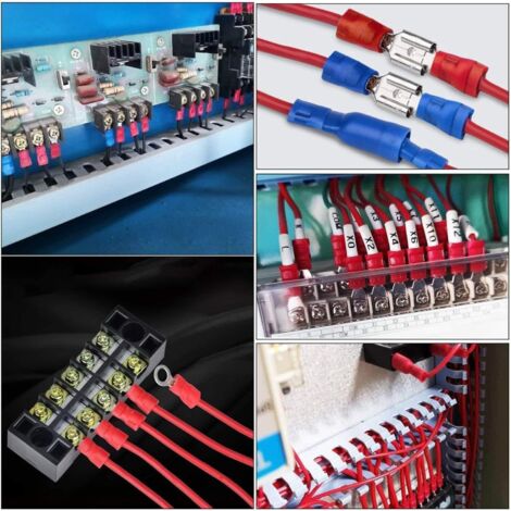 Lot De 480 Cosses électriques Plates (2,8 Mm, 4,8 Mm, 6,3 Mm) - Connecteurs Mâles En Laiton, Neuf, Marque TWINFALCONS