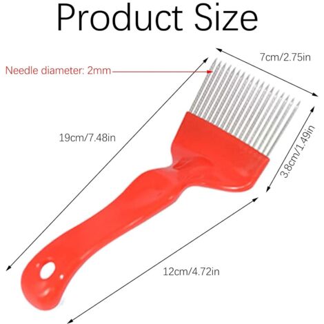 OSUWLSI - Fourche à Désoperculer Pour Apiculture - 19 Dents En Acier Inoxydable - Outil Pour Ouvrir Les Alvéoles Du Miel