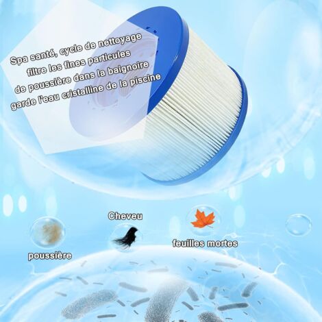 Cartouches Filtrantes Pour Spa Gonflable - Lot 12 (8+4), Compatible RELXTIME, ALEKO, Wejoy, Aquaspa - 4