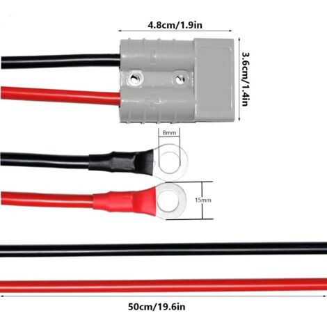 Connecteurs Batterie 50A AWG 8 - Lot De 10, Déconnexion Rapide, Pour Voiture, Bateau, Onduleur, Avec Boîte