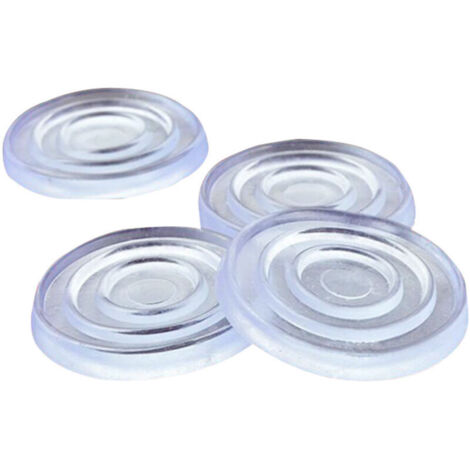 Lot De 25 Cales En Caoutchouc PVC Pour Verre De Table – Diamètre 25 Mm, épaisseur 2 Mm – Sans Colle, Repositionnables