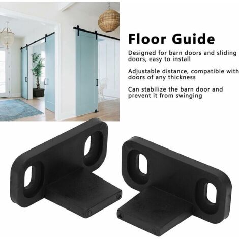 Kit De 2 Rails De Guidage Pour Porte Coulissante (Inférieur, Blanc, Carbone, Neuf)
