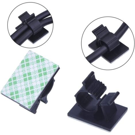 Clips Adhésifs Réglables Pour Gestion De Câbles Fibre Optique - Lot D'attaches