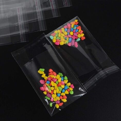 Sachet Grand Transparent Plastique en Cellophane 28x36cm 100 pièces Sac Auto