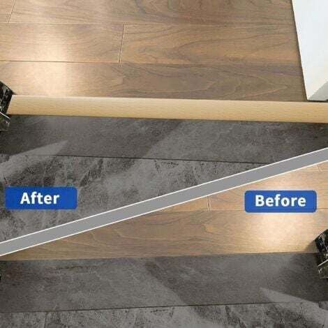 RANJIA Barre De Seuil Adhesive, 3 Bande Caoutchouc Adhesif, Profil Rail De Transition Plate