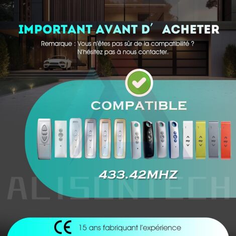 Somfy Telis 1 RTS afstandsbediening, Pure, Silver, Patio en Lounge