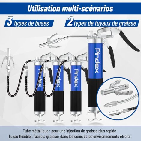 Coupleur D'embout Pour Pompe à Graisse – Raccord De Pistolet Avec Flexible, Universel