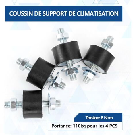 Lot De 2 Isolateurs Caoutchouc Uxcell - 20x20mm M6x18mm - Supports Anti-vibration