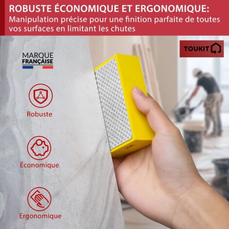 6 Pièces Éponge de Ponçage, Cale a Poncer kit Polissage Grain 60/80/100/120/180/220 Spécifications Lavables et Réutilisables, Éponges Abrasives, Éponge Réutilisable pour Poncer Polir Métal Bois