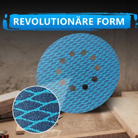 Lot De 25 Disques Abrasifs Ø 225 Mm 6 Trous – Grains 40/60/80/120/240 Pour Ponceuse Girafe Et Excentrique