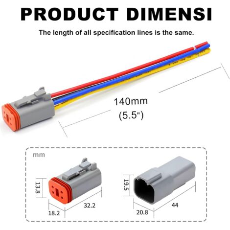 1 Connecteur MPX mâle avec 10cm de câbles silicone 14AWG - ETRONIX ET0623