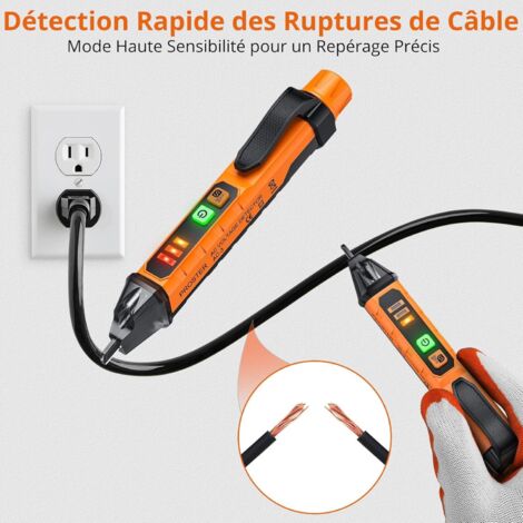 Stylo Testeur De Tension électrique Numérique - Détection Sans Contact Et Par Contact - Écran LED, Plage 30-1000V AC