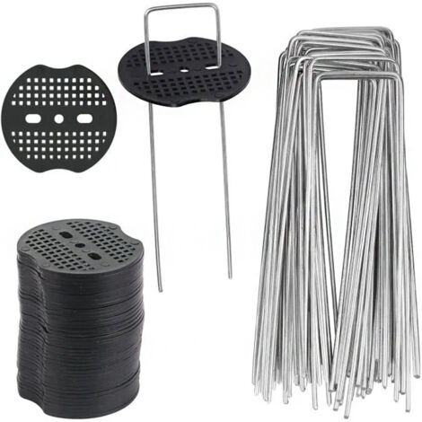Lot 200 Piquets Ancrage Sol Acier Galvanisé 150 Mm - Fixation Solide Pour Gazon Artificiel, Bâches, Filets & Jardin !