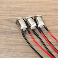 Lot De 2 Interrupteurs Bouton Poussoir Momentané 12V/24V - Pour Montage Surface, Câble 30cm