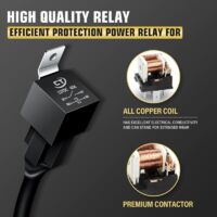 Kit Câblage Pour Barres LED - Faisceau 12V 16AWG Avec Relais 40A Et Interrupteur - Jusqu'à 2 Phares, 10 Pieds