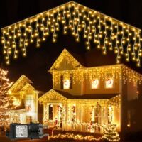 Guirlande Lumineuse Noël 10 LEDs En Forme D'étoile - Lot De 2 Avec Minuteur Et Ventouses