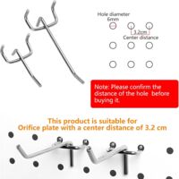 Lot De 50 Crochets Fixation Pour Panneau Perforé Cabilock - Accessoires De Verrouillage Robustes, Noirs