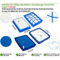 Filtres De Rechange Pour Aspirateur Philips PowerPro Expert / 7000 Series - Modèle FC9741/09 - Lot De 4 Filtres - 3