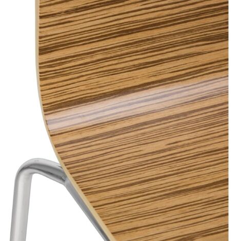 Chaise Dossier Carré Zebrano - Lot de 4 - Bolero (1/5)