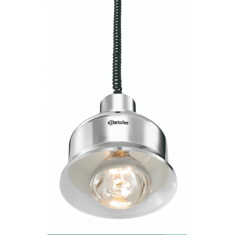 Lampe chauffante pendulaire rétractable (L)650 à (L)1600 mm, argenté brillant, 250 W, 220 V - MONO (1/5)