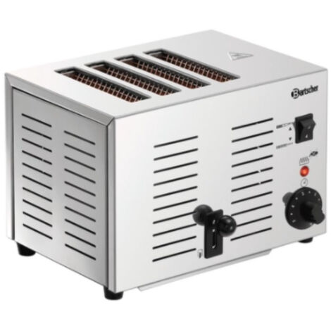 Grille-pain TS40 Bartscher – 4 Fentes, Minuterie 5 min, Inox, 1,8 kW, 220 V - MONO (1/3)
