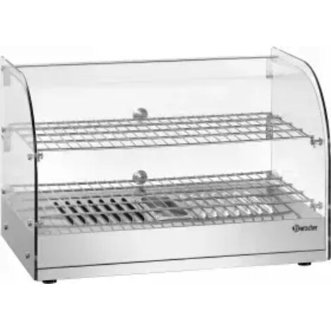 Vitrine inox chauffante 45 Litres, à poser, 800 W, 220 V - MONO