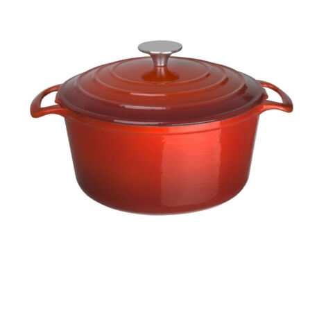 Cocotte en fonte ronde rouge Vogue  3.2 L (1/5)