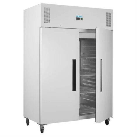 Armoire positive ventilée 1200 Litres PRO Écoénergétique, 2 portes GN 2/1, blanche, 280 W, 220 V - MONO