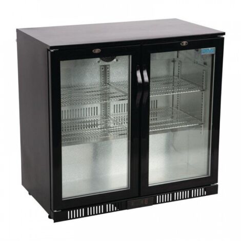 Arrière-bar 2 portes battantes vitrées 198 Litres noir, 230 W, 220 V - MONO (1/5)