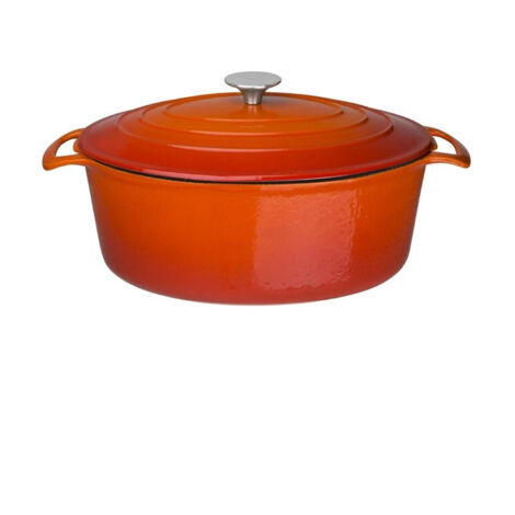 Grande cocotte en fonte ovale orange Vogue 6 L (1/5)