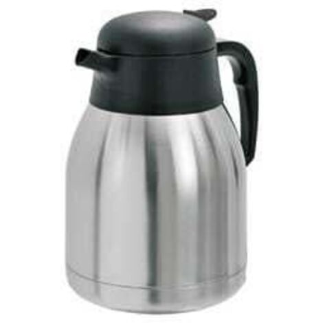 Thermos inox plastique 1,5 Litres, noir, argenté (1/2)