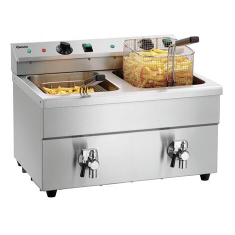 Friteuse double inox induction 2 x 8 Litres à poser, 7000 W, 220 V - MONO