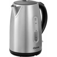 Bouilloire électrique 1,7 Litres, inox, plastique, argentée noire, 2200 W, 220 V - MONO
