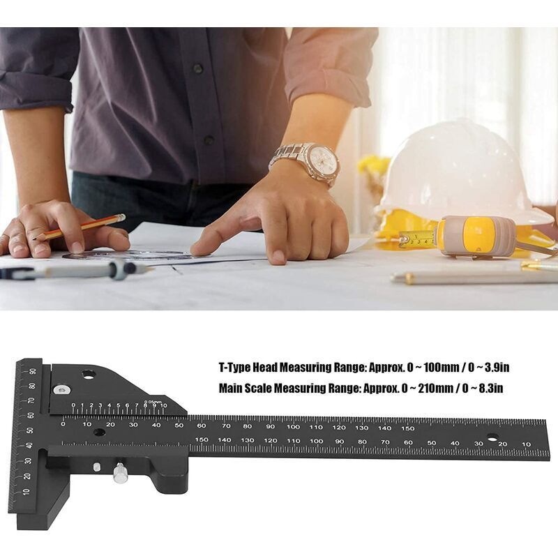Règle Carrée En T CIKONIELF - Alliage D'aluminium - Outils De Dessin Pour Menuisiers