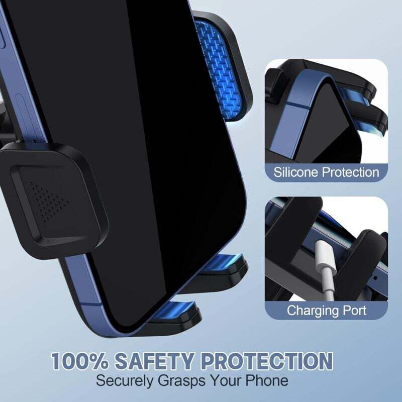 Ventouse Rectangulaire Pour TÃ©lÃ©phone - 22 Ventouses En Silicone, Support Multifonction Bleu - 6