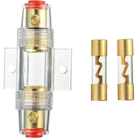 Fusibles AGU 20A 38x10mm Verre Standard Audio Voiture - Lot De 2 Pièces, Neuf Uxcell