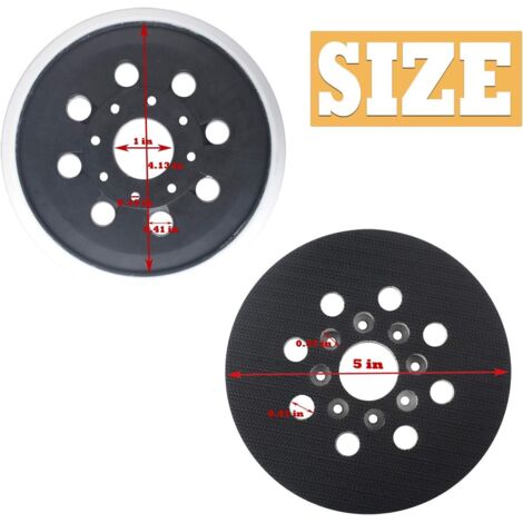 Poweka Plateau De Ponçage 125mm Compatible Bosch GEX 125-1 AE, PEX 220 A, Skil 7402